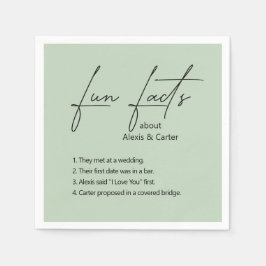 Guardanapo De Papel Fatos Divertidos De Casamento Na Sage