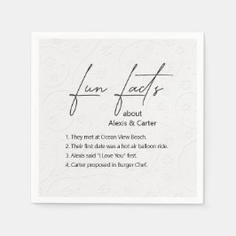 Guardanapo De Papel Fatos Divertidos De Casamento Sobre Design Floral 