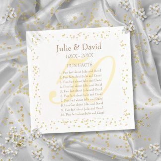 Guardanapo De Papel Fatos divertidos do 50º aniversário de casamento