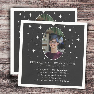 Guardanapo De Papel Fatos Divertidos Formando Foto Estrelas de Gradua