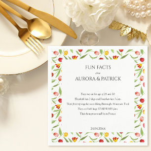 Guardanapo De Papel Fatos Divertidos Primavera Tulip Boho Casamento Fl