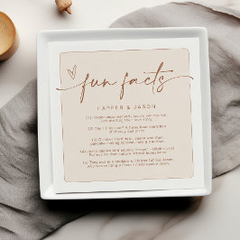 Guardanapo De Papel Fatos Divertidos Terracotta Moderna Minimalista Ch