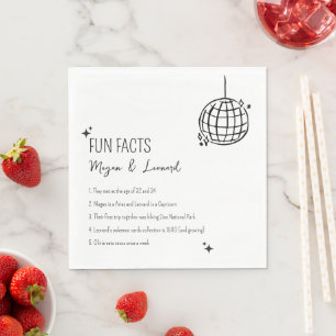 Guardanapo De Papel Fatos do casamento Fatos de diversão desenhados à