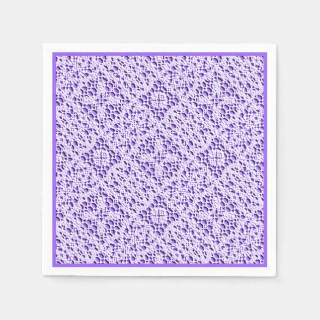 Guardanapo De Papel Faux Crochet Mauve (Frente)