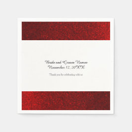 Guardanapo De Papel Faux Glitter Ruby Red