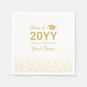 Guardanapo De Papel Favor de festa de formatura moderno com confete do