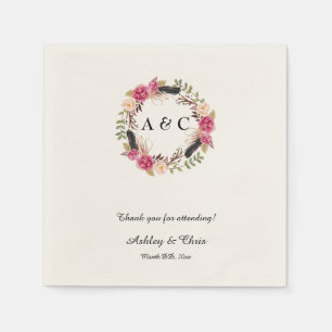 Guardanapo De Papel Favor Rustic Wedding, Boho Wedding Decor Treat