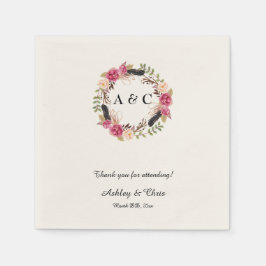 Guardanapo De Papel Favor Rustic Wedding, Boho Wedding Treat