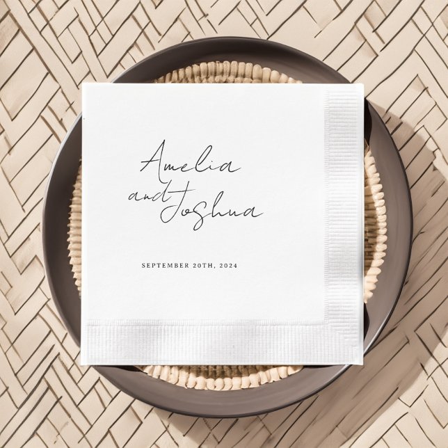 Guardanapo De Papel Favoritos Contemporâneos do Casamento Negro (Criador carregado)