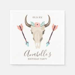 Guardanapo De Papel Favoritos para festas de crânio de vaca legal