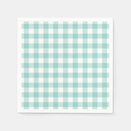 Guardanapo De Papel Faye e Lauren Aqua Plaid