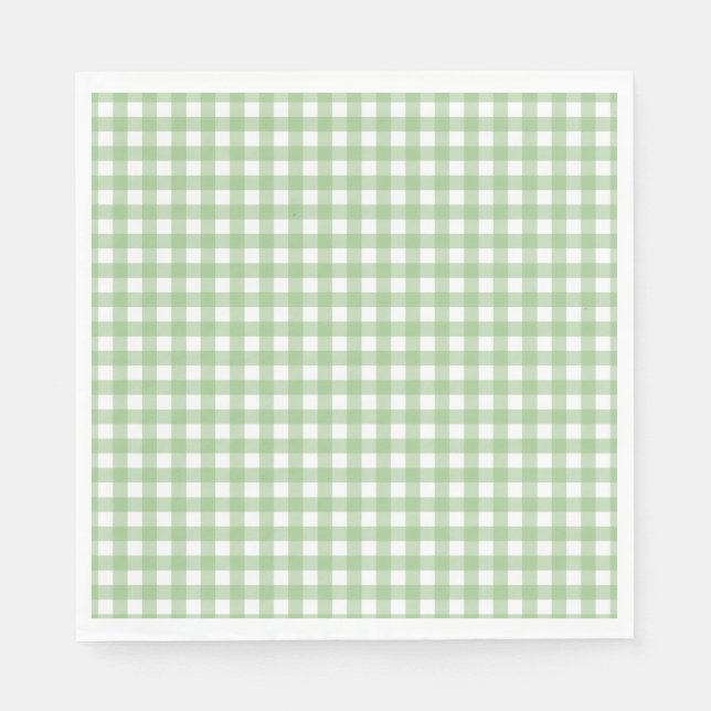 Guardanapo De Papel Faye e Lauren Classic Green Gingham (Frente)