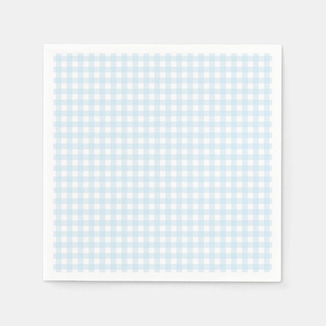 Guardanapo De Papel Faye e Lauren Light Blue Gingham (Frente)