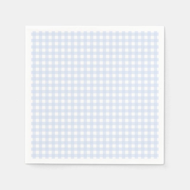 Guardanapo De Papel Faye e Lauren Pastel Blue Gingham (Frente)