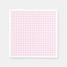 Guardanapo De Papel Faye e Lauren Pastel Pink Gingham