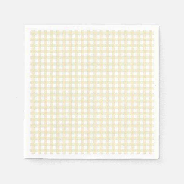 Guardanapo De Papel Faye e Lauren Pastel Yellow Gingham (Frente)