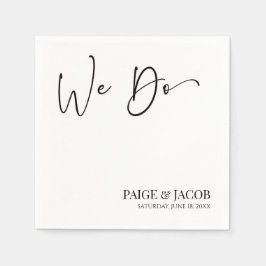 Guardanapo De Papel Fazemos Casamento Moderno Mínimo Clássico