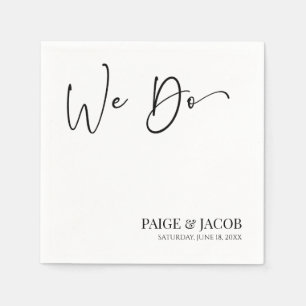 Guardanapo De Papel Fazemos Casamento Moderno Mínimo Clássico