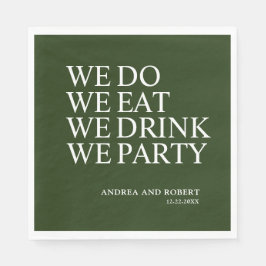 Guardanapo De Papel Fazemos Coquetel De Casamento