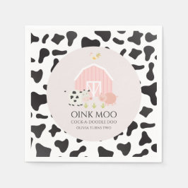 Guardanapo De Papel Fazenda Animal Celebração de Aniversário Impressão