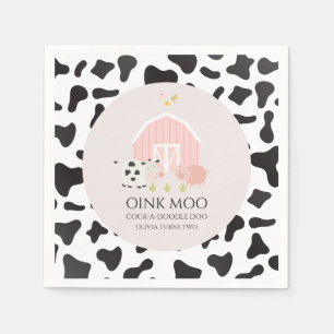 Guardanapo De Papel Fazenda Animal Celebração de Aniversário Impressão