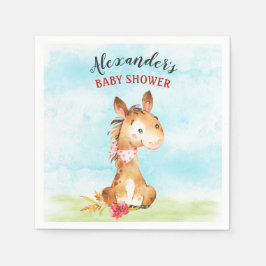 Guardanapo De Papel Fazenda de Chá de fraldas de Cavalo de Aquarela