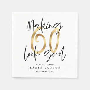 Guardanapo De Papel Fazendo sessenta 60 olhe a boa festa de