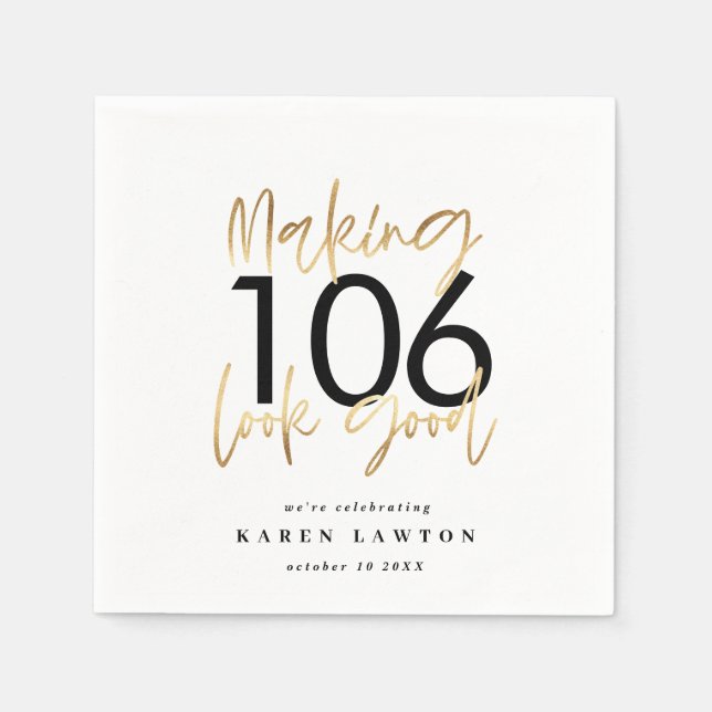 Guardanapo De Papel Fazer com bom aspecto de festa de aniversário de o (Frente)