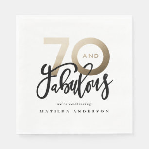 Guardanapo De Papel fazer de 70 de aniversário 70 parece um bom ouro