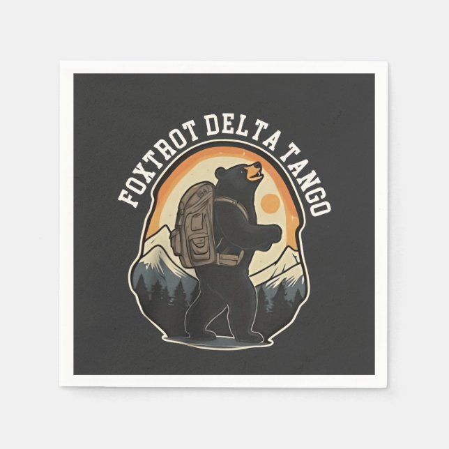 Guardanapo De Papel FDT Resist Bear Foxtrot Delta Tango (Frente)