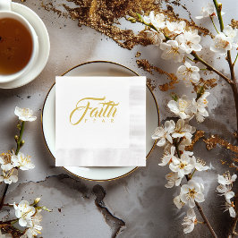 Guardanapo De Papel Fé sobre o medo do Dourado gráfico