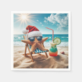 Guardanapo De Papel Fécula de Natal com coquetel