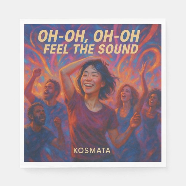 Guardanapo De Papel Feel the Sound - Serviette (Frente)