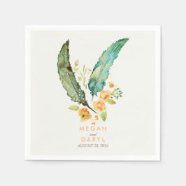 Guardanapo De Papel Feenas Bohemian Teal Wedding