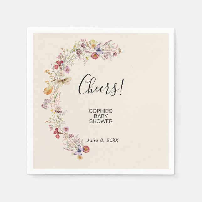 Guardanapo De Papel Feijão De Flor Selvagem Em Chá de fraldas De Sangu (Frente)