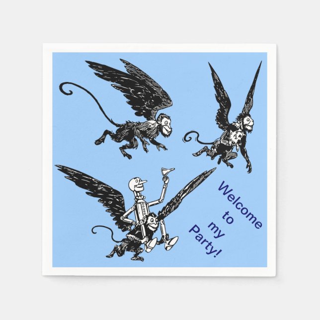 Guardanapo De Papel Feiticeiro de Oz, Festa Personalizada de Crianças  (Frente)