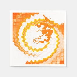 Guardanapo De Papel Feitiço mágico da bruxa-voadora engraçado Hallowee