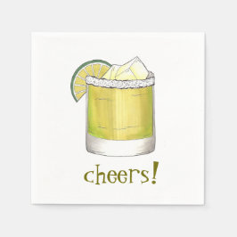 Guardanapo De Papel Felicidades! Celebração do grupo Margarita Cocktai