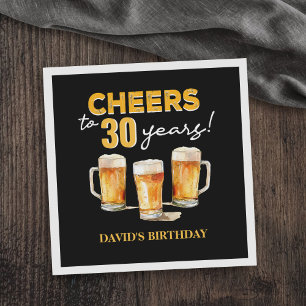 Guardanapo De Papel Felicidades e Cervejas Sente-se Feliz Aniversário