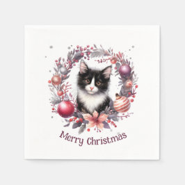 Guardanapo De Papel Felino Festivo em Férias 3 -