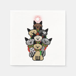 Guardanapo De Papel Felinos Festivos Natal