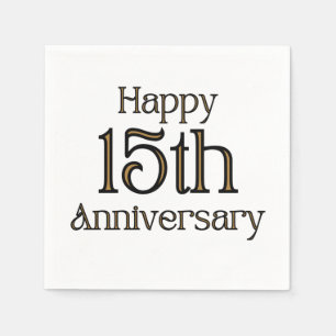 Guardanapo De Papel Feliz 15 Aniversário 3 Ply Napkins