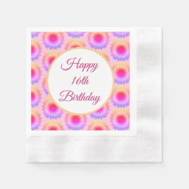 Guardanapo De Papel Feliz 16.º Aniversário Papel Napkin