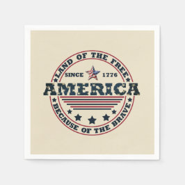 Guardanapo De Papel Feliz 4 de julho
