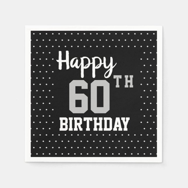 Guardanapo De Papel Feliz 60ª Festa de aniversário (Frente)
