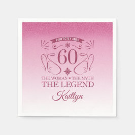 Guardanapo De Papel Feliz 60.º Aniversário do Cachinho