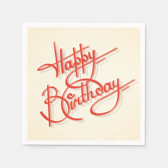 Guardanapo De Papel Feliz aniversário (Frente)