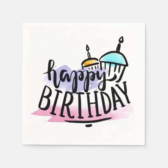 Guardanapo De Papel Feliz aniversário (Frente)