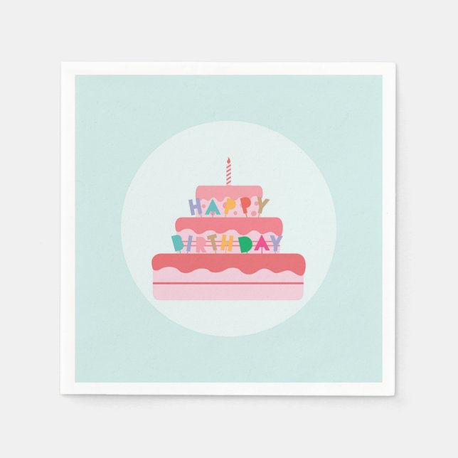 Guardanapo De Papel Feliz aniversário (Frente)