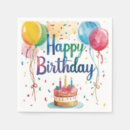 Guardanapo De Papel Feliz Aniversário